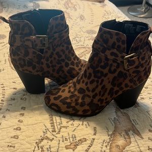 Brand New- never worn Leopard Ankle Boots